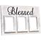 Pixel White Wash Wood "Blessed" 4x6 Photo Frame