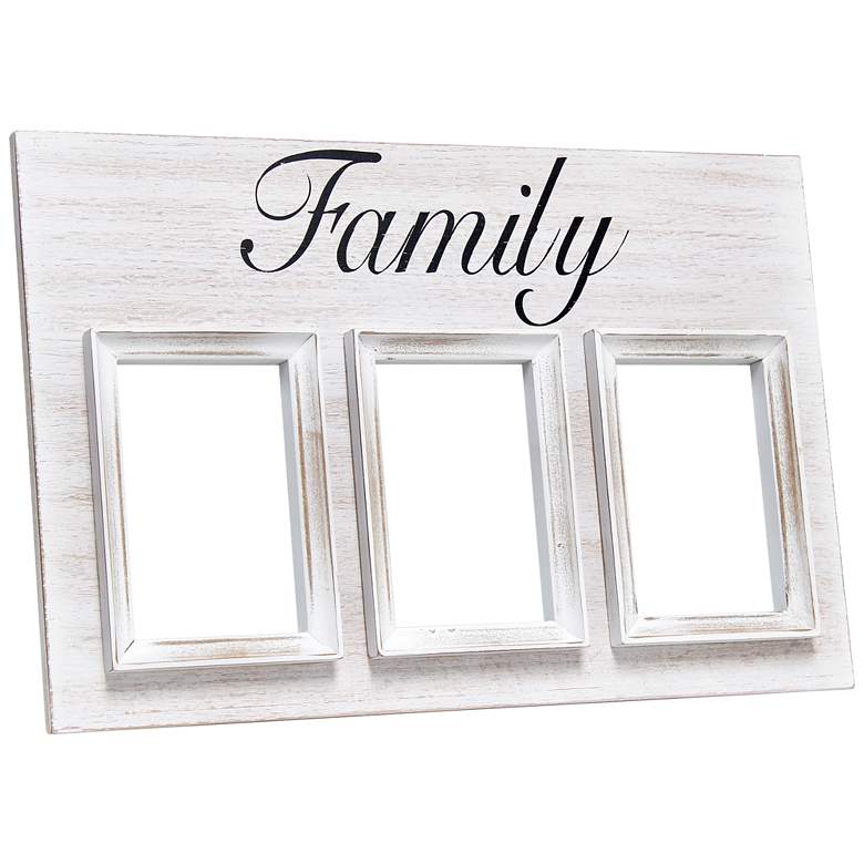 Image 1 Pixel White Wash Wood  inchFamily inch 4x6 Photo Frame