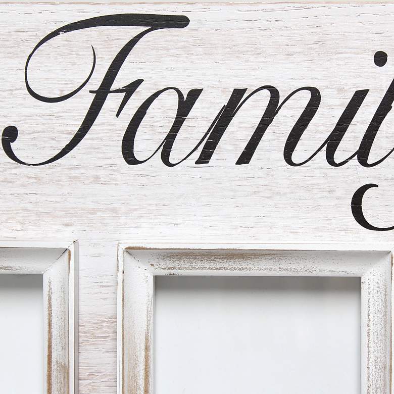 Image 2 Pixel White Wash Wood "Family" 4x6 Photo Frame more views