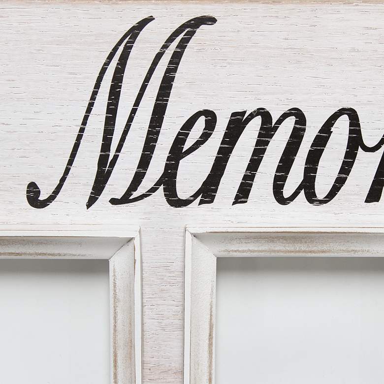 Image 2 Pixel White Wash Wood "Memories" 4x6 Photo Frame more views