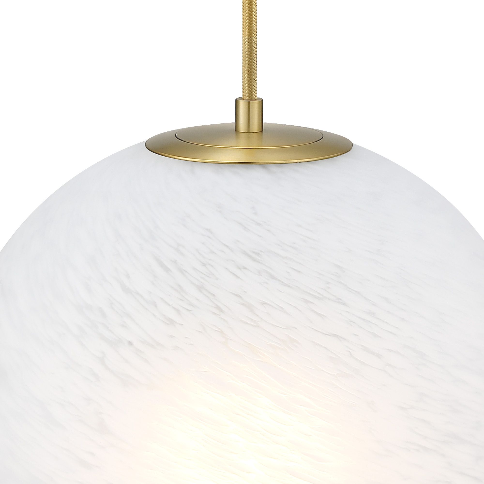 Image 4 Pixie 1Light 14"Brushed Gold Globe Pendant Light with Glass Shade more views