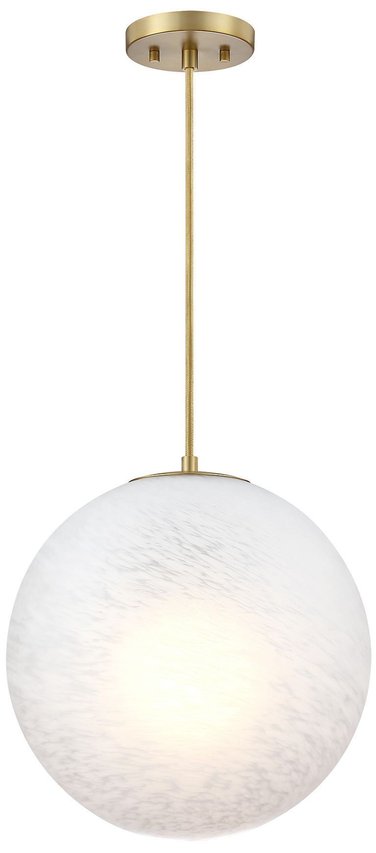 Image 5 Pixie 1Light 14"Brushed Gold Globe Pendant Light with Glass Shade more views