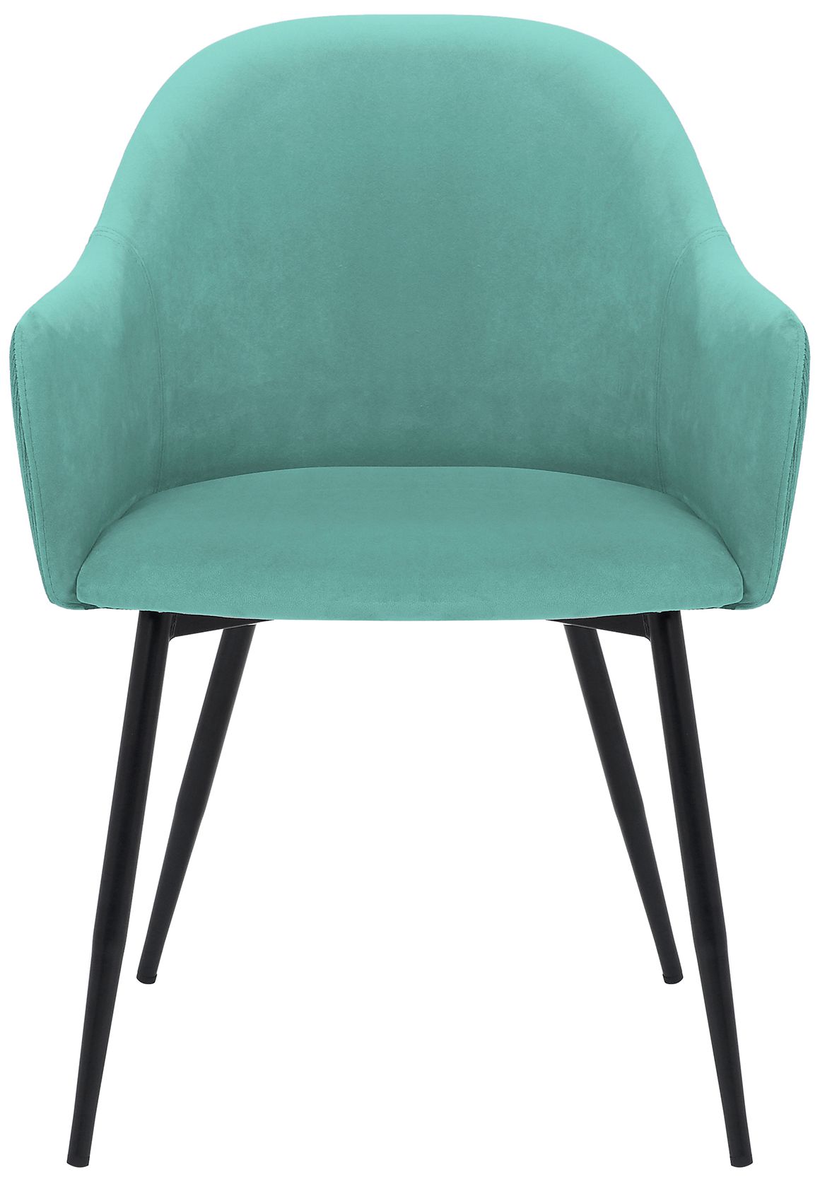 Image 3 Pixie Dining Chair in Two Tone Teal Fabric and Black Metal Legs more views