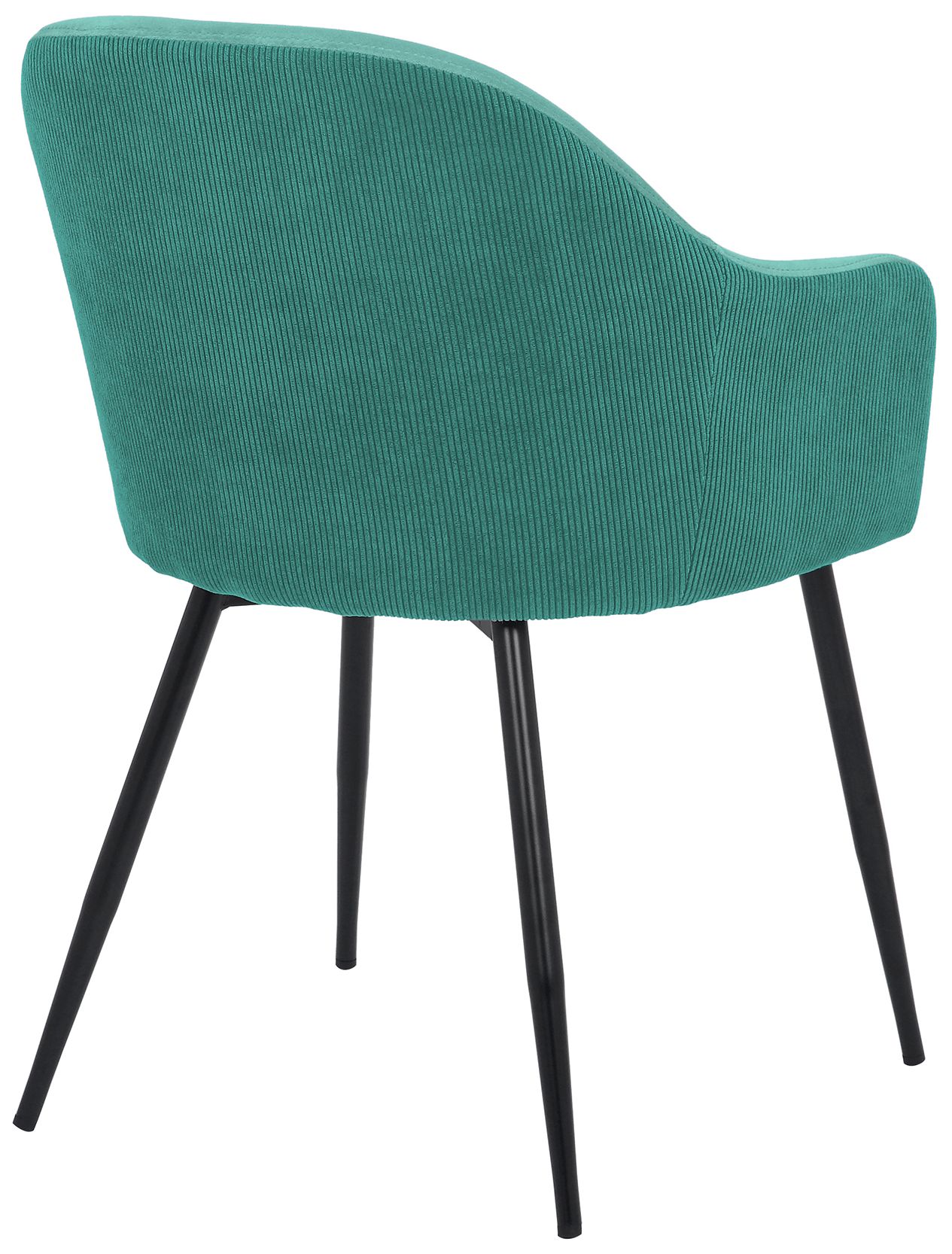 Image 5 Pixie Dining Chair in Two Tone Teal Fabric and Black Metal Legs more views