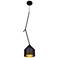 Pizzazz 8 1/4" Wide Black and Gold LED Mini Pendant