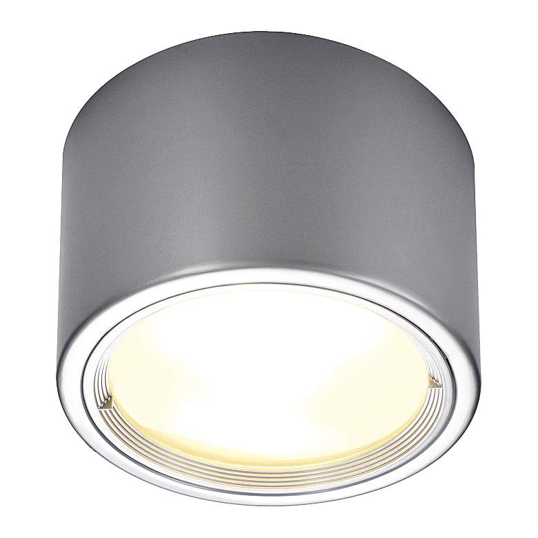 Image 1 PL 9 1/4 inch Wide Silver Gray Aluminum Ceiling Light