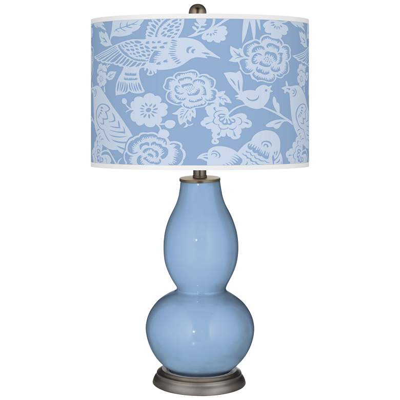 Image 1 Placid Blue Aviary Double Gourd Table Lamp
