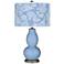Placid Blue Aviary Double Gourd Table Lamp