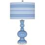 Placid Blue Bold Stripe Apothecary Table Lamp