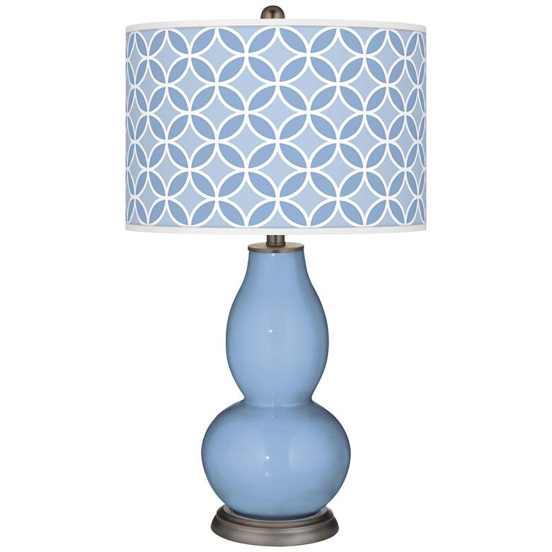 Image 1 Placid Blue Circle Rings Double Gourd Table Lamp