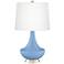 Placid Blue Gillan Glass Table Lamp with Dimmer