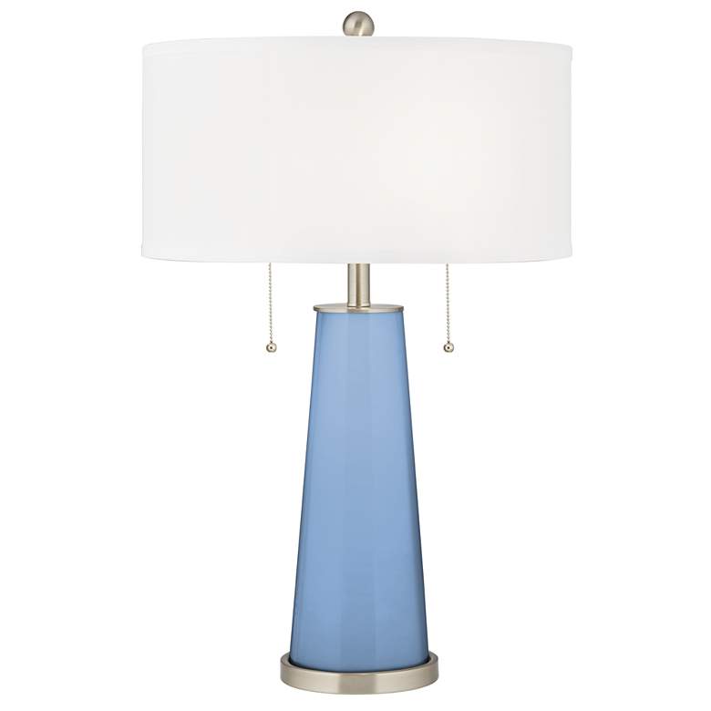 Image 2 Placid Blue Peggy Glass Table Lamp With Dimmer