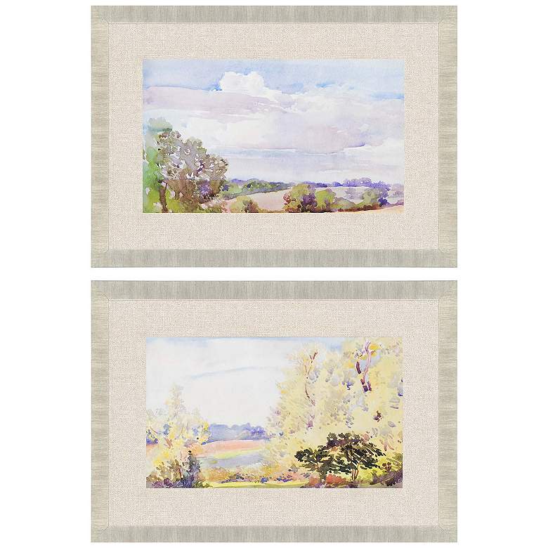 Image 1 Placid/Repose 34"W x 24"H Framed Art Set of 2