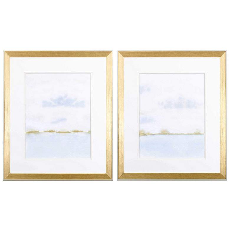 Image 1 Placid Waters 18"W x 21"H Framed Art Set of 2