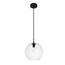 4_Placido 11 3/4" Wide Black Mini Pendant with Clear Glass more views