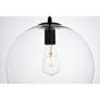 5_Placido 11 3/4" Wide Black Mini Pendant with Clear Glass more views