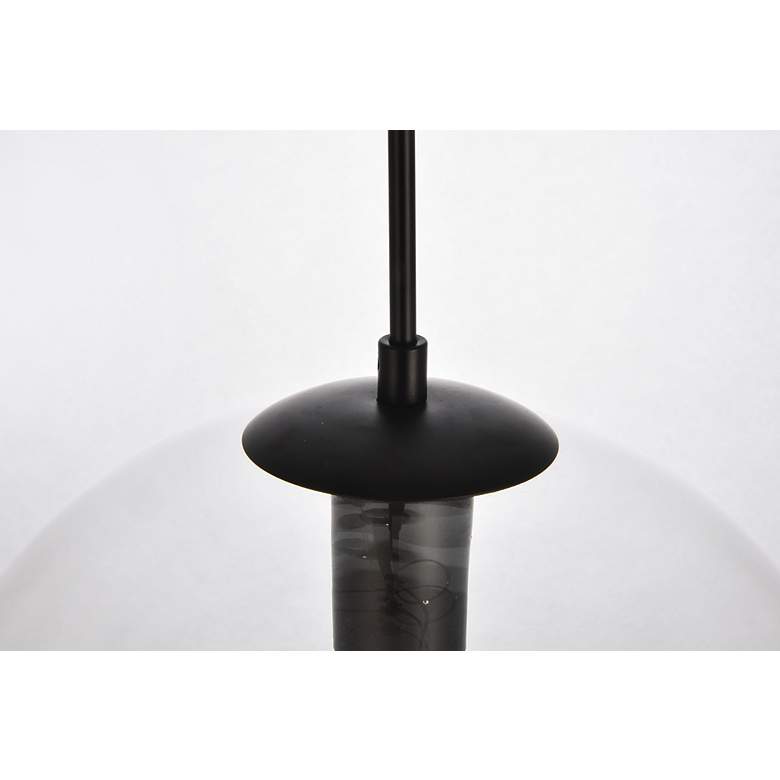 Image 7 Placido 11 3/4" Wide Black Mini Pendant with Clear Glass more views