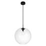 5_Placido 15 3/4"W Black Pendant Light w/ Clear Glass Shade more views