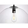 7_Placido 15 3/4"W Black Pendant Light w/ Clear Glass Shade more views