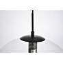 Placido 15 3/4"W Black Pendant Light w/ Clear Glass Shade in scene
