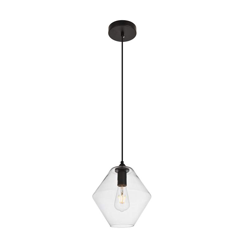Image 3 Placido Collection Pendant D9.4 H10.8 Lt:1 Black And Clear Finish more views