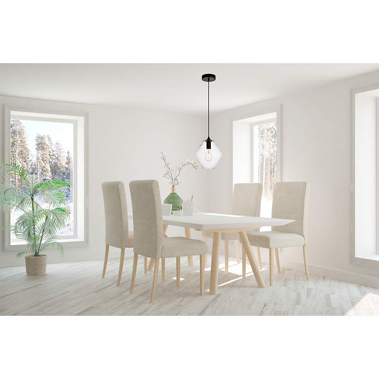 Image 7 Placido Collection Pendant D9.4 H10.8 Lt:1 Black And Clear Finish more views
