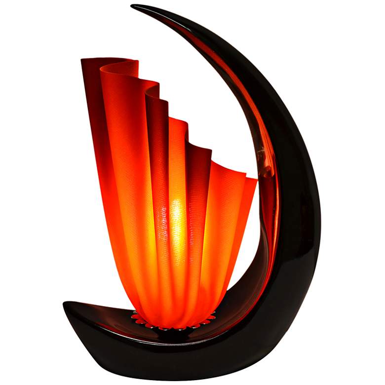 Image 1 Placitas Hand-Crafted Red and Black Table Lamp