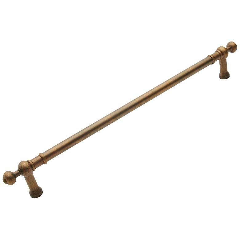 Image 1 Plain Antique English Metal 21 1/4" Wide Appliance Pull
