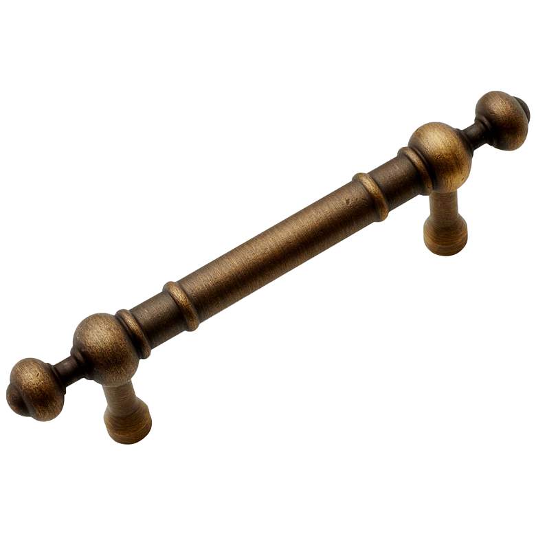 Image 1 Plain Antique English Metal 4 3/4" Wide Cabinet Pull