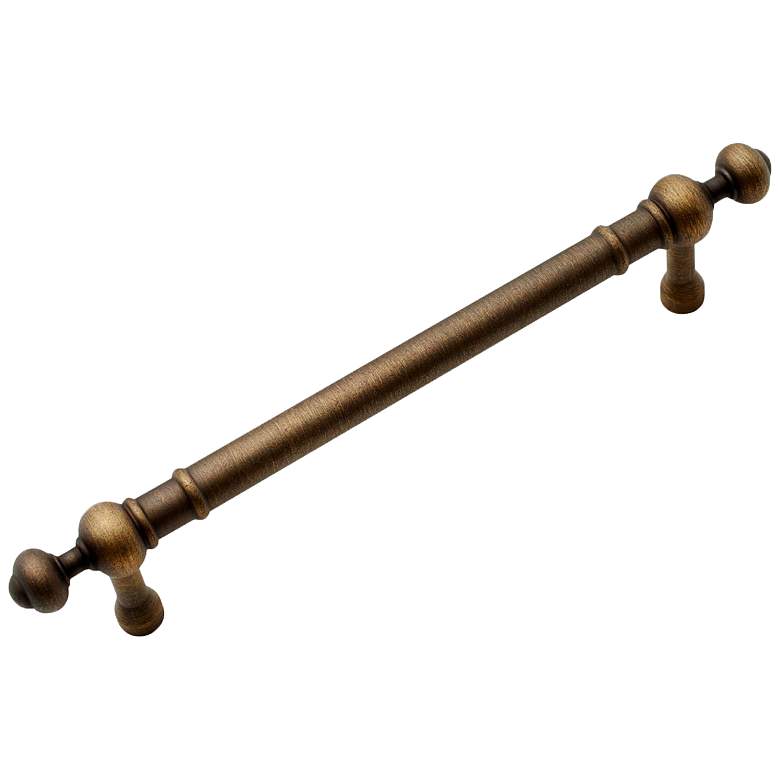 Image 1 Plain Antique English Metal 6 3/4" Wide Cabinet Pull