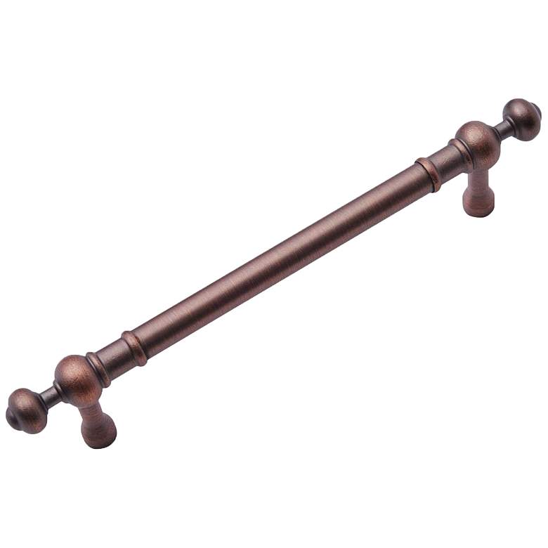 Image 1 Plain Distressed Copper Metal 6 3/4" Wide Cabinet Pull