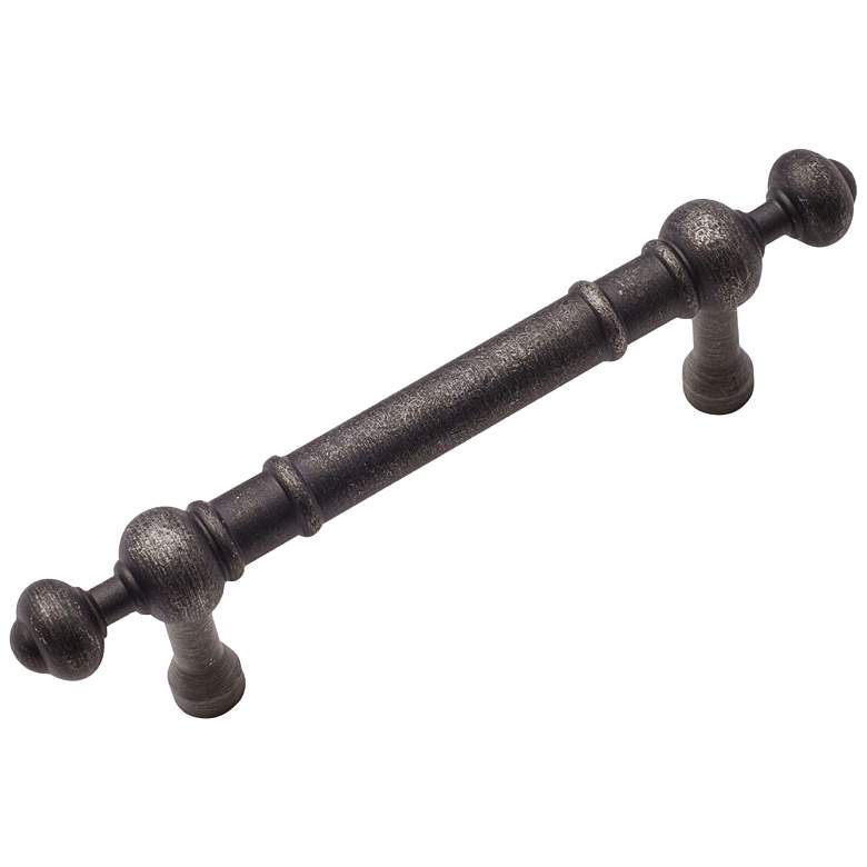 Image 1 Plain Distressed Nickel Metal 4 3/4" Wide Cabinet Pull