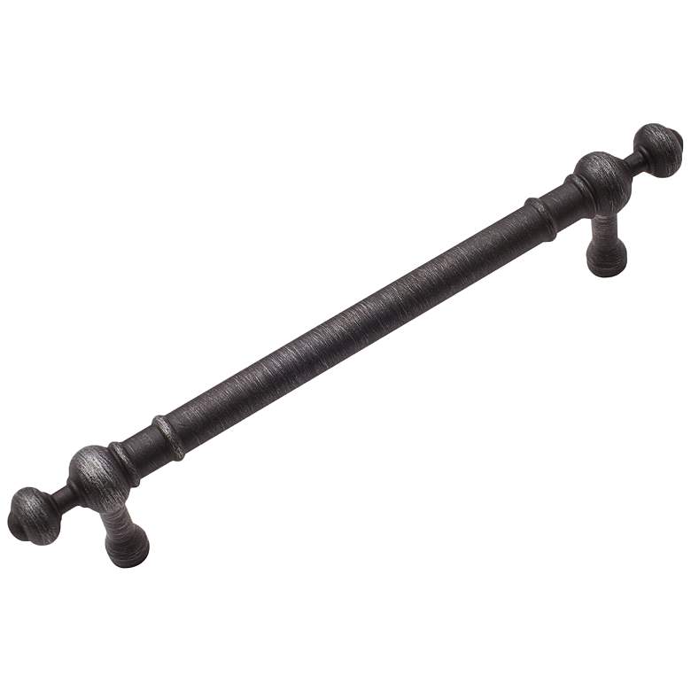 Image 1 Plain Distressed Nickel Metal 6 3/4" Wide Cabinet Pull