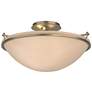 Plain Large Semi-Flush - Soft Gold Finish - Sand Glass