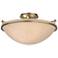Plain Large Semi-Flush - Soft Gold Finish - Sand Glass