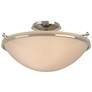 Plain Large Semi-Flush - Sterling Finish - Sand Glass