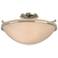 Plain Large Semi-Flush - Sterling Finish - Sand Glass