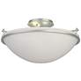 Plain Large Semi-Flush - Vintage Platinum Finish - Opal Glass