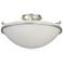 Plain Large Semi-Flush - Vintage Platinum Finish - Opal Glass