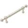 Plain Polished Nickel Metal 4 3/4" Wide Cabinet Pull