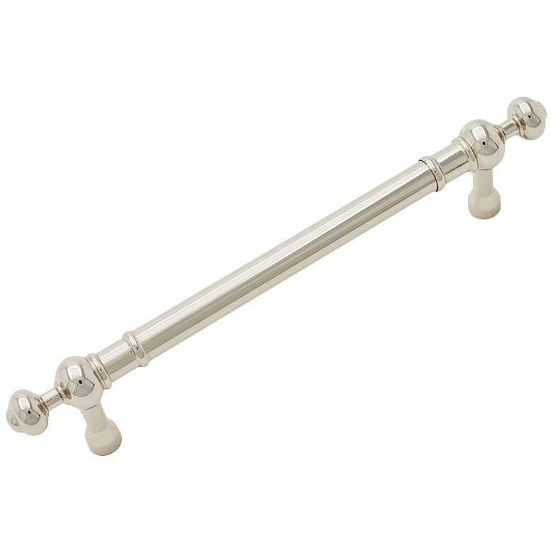 Image 1 Plain Polished Nickel Metal 6 3/4" Wide Cabinet Pull