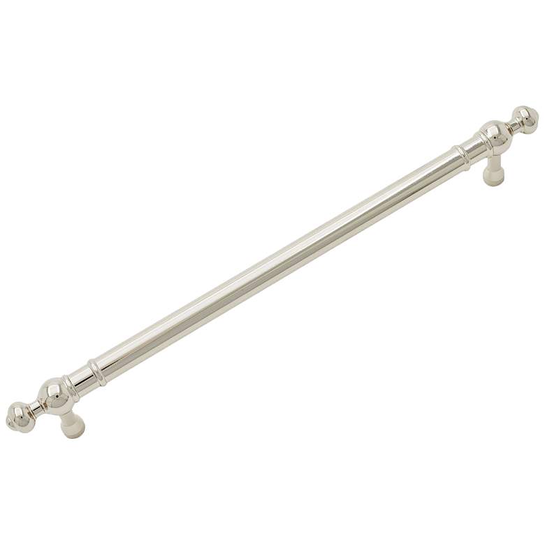 Image 1 Plain Polished Nickel Metal 9 3/4" Wide Cabinet Pull