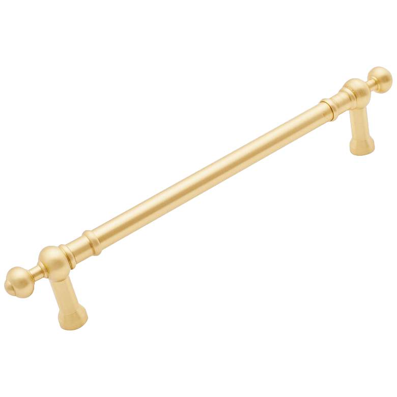 Image 1 Plain Satin Brass Metal 14 3/4" Wide Appliance Pull