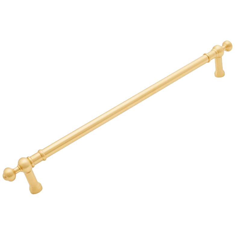 Image 1 Plain Satin Brass Metal 21 1/4" Wide Appliance Pull