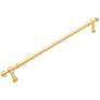 Plain Satin Brass Metal 21 1/4" Wide Appliance Pull