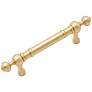 Plain Satin Brass Metal 4 3/4" Wide Cabinet Pull