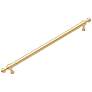 Plain Satin Brass Metal 9 3/4" Wide Cabinet Pull