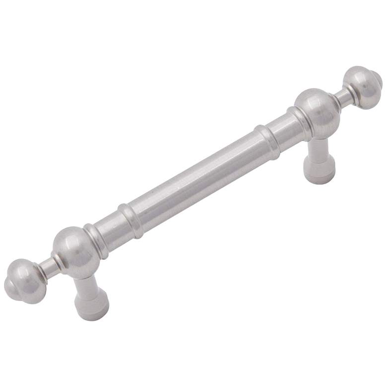Image 1 Plain Satin Nickel Metal 4 3/4" Wide Cabinet Pull