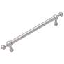 Plain Satin Nickel Metal 6 3/4" Wide Cabinet Pull