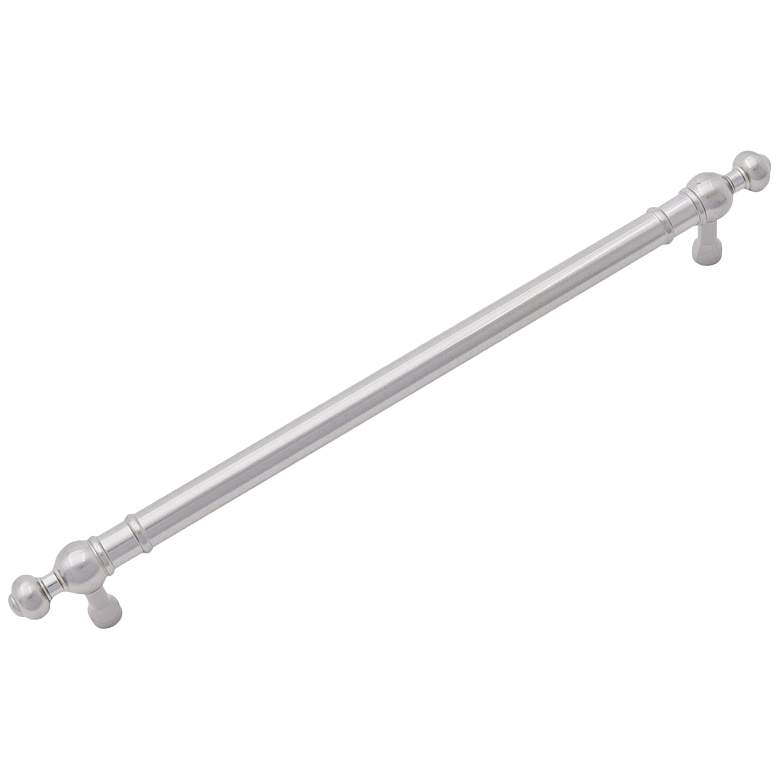 Image 1 Plain Satin Nickel Metal 9 3/4" Wide Cabinet Pull